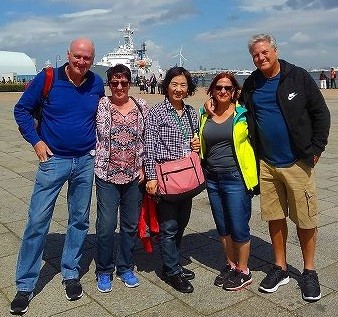 Two Australian Couples Stroll around Yokohama on A Warm And Sunny Day