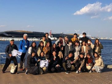 International Students at Kanagawa University Enjoy the Yokohama Cruise