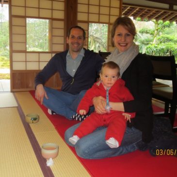 German Family Enjoy Walking Around Kamakura in Rain